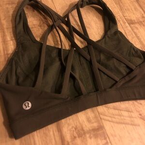 lululemon athletica Women's Strappy Sports Bra - forest green